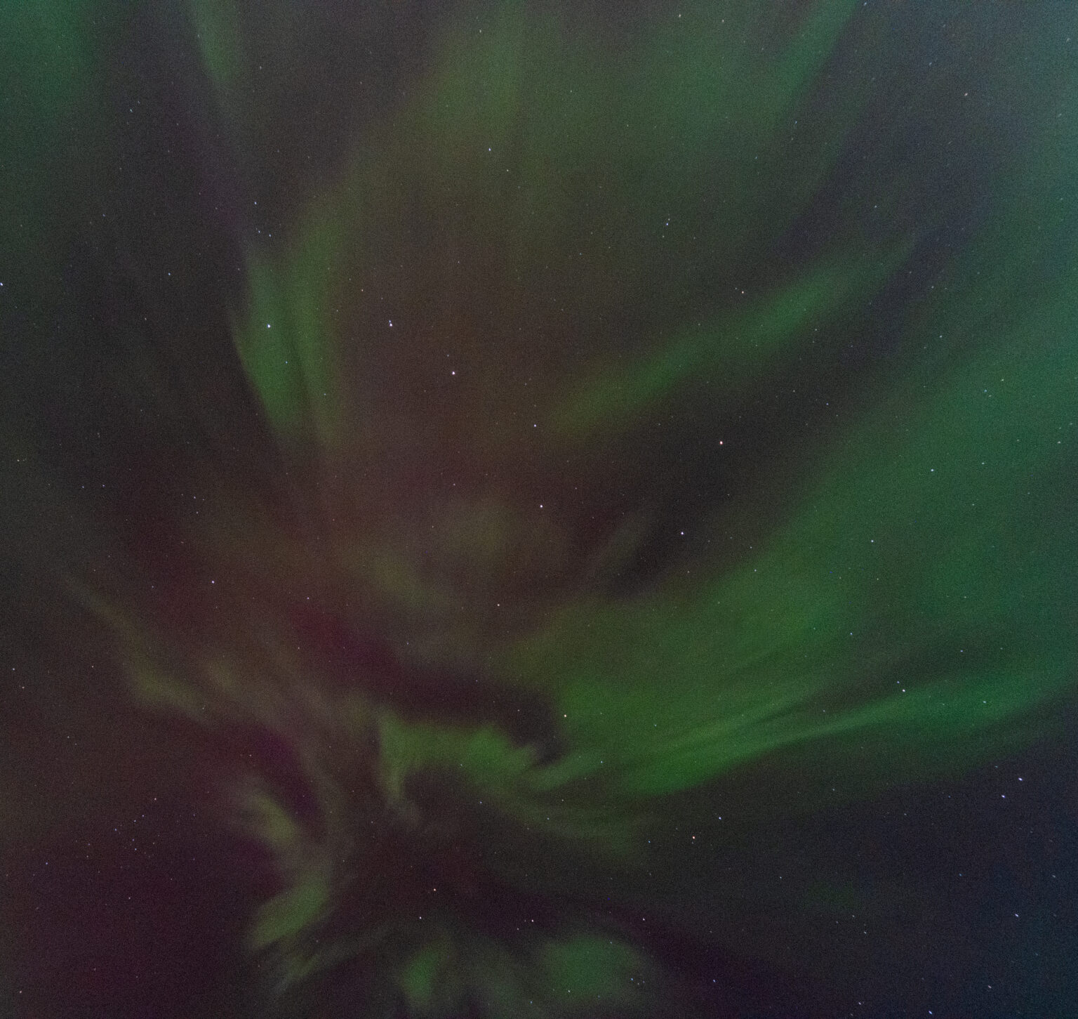Aurora borealis and the Big Dipper.